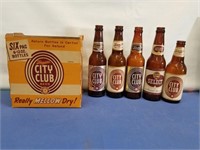 Schmidt's City Club 6 Pack Beer Carton W/ 5 Bottle