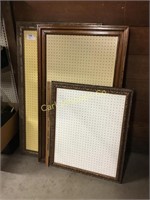 LOT 3 FANCY FRAMED PEGBOARDS