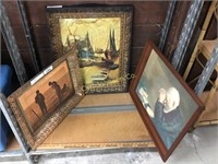 LOT OF 3 PAINTINGS