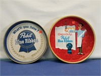 2 Pabst Blue Ribbon Beer Trays
