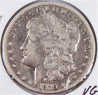 Coin 1879-CC  Morgan Silver Dollar VG*
