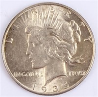 Coin 1935  Peace Silver Dollar Almost Unc.