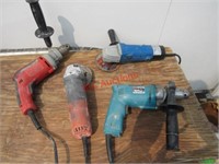 Assorted Drills and Side Grinders