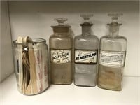 Antique medicine jars