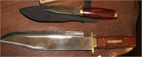 2 VINTAGE KNIVES INC. FIXED BLADE IN SHEATH &