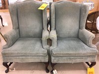 Pair wingback chairs