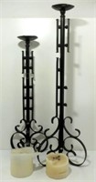 ** 2 Large Stand-Up Decorative Candle Stands