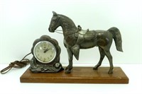 * Nice Spartus Horse Clock Mantle Display