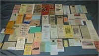 Lot of Timetables. Mid 19th-Mid 20th century.