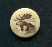 Scarce Roosevelt "Bull Mooose" 1912 Button