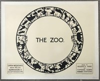 1923, London Underground Poster "The Zoo" by Mochi