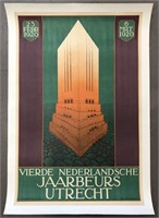 1920 Dutch Advertising Poster, Jaarbeurs Utrecht