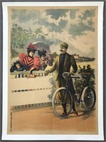 1890's Bicycle Stock Proof Poster by Emile Clouet