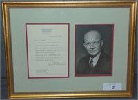 Dwight D. Eisenhower Typed Letter Signed.