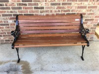 Iron and Wood Bench