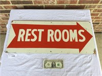 "Restrooms" Sign