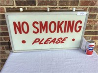 Double Sided Sign - "No Smoking Please"