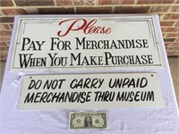 2 Signs about Merchandise - See Details