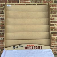Wooden Floyd Clymer's Popular Motor Books Display