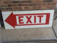 Double Sided Wooden Exit Sign