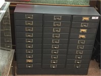 Metal 30 drawer cabinet great for storage