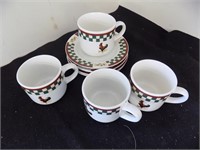 4 Betty Crocker Cups and Saucers