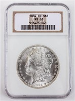 Coin 1884-CC Morgan Silver Dollar NGC MS63