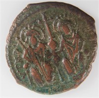 Coin Justin II A.D. 565-578 Copper Follis