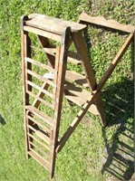 Unique Folding Wooden Step Ladder - Table