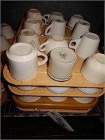Trays w/ 52 Asst. China Coffee Cups
