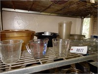 Lot- 2 Shelves Contents- Glass Baking Pans