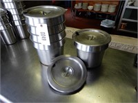 Stainless Steel Tapered Inserts w/ Lids-Times 5
