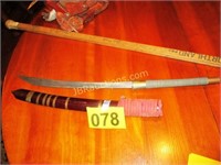 INDONESIAN SWORD AND SCABBARD