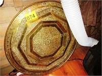3 FT. 2" BRASS MIDDLE EASTERN DECORATIVE PLATE