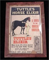Tuttle's Horse Elixir Framed Poster c. 1885
