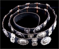 Navajo Second Phase Sterling Butterfly Concho Belt