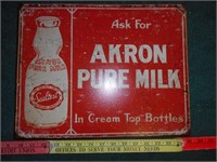 Akron Pure Dairy Milk Nostalgia Metal Sign