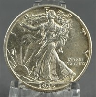 1945-D Walking Liberty BU Half Dollar