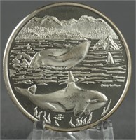 Alaska .999 Silver Proof Killer Whale Medallion