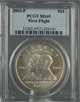 2003-P First Flight Silver Dollar PCGS MS 69