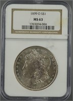 1899-O Morgan Dollar NGC MS 63