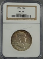 1954 Franklin Half Dollar NGC MS 65