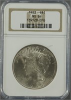 1923 Peace Dollar NGC MS 64