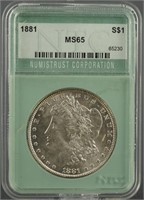 1881 Morgan Dollar NTC MS 65
