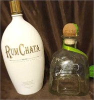 Rum Chata 1.75 L & Patron Tequila 1.75 L Empty
