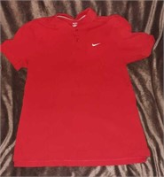 Red Nike Polo Size Youth Medium