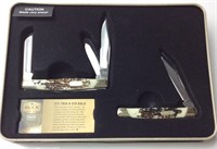 2 BUCK KNIFE SET-LIMITED- #379 SOLO & 373 TRIO