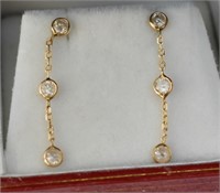 14kt Gold & Diamond (.55ct) Earrings
