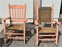 Vintage Pair Porch Rocking Chairs