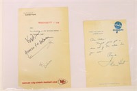 Lamar Hunt Letter to DoLores on WOF Stationary